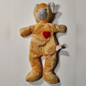 1998 Russ Berrie Cameo Cat Peach Orange Teddy Bear 10" Rare